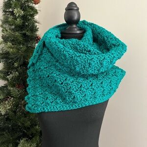 Chic Teal Crochet Scarf/Wrap/Shawl